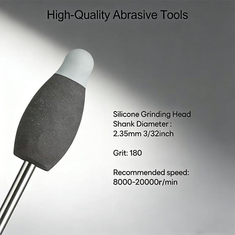 Double-color Silicone Grinding Head With Dual-Size Tips 1Pc/Box Flexible Scratch-Free Polishing Tool For Finshing And Polishing