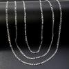 Gold Plated PVD 18K Figaro Chain Necklace Female Stainless Steel Solid Link Choker Necklace Layered Women Girls 14" 18" 20" 24"