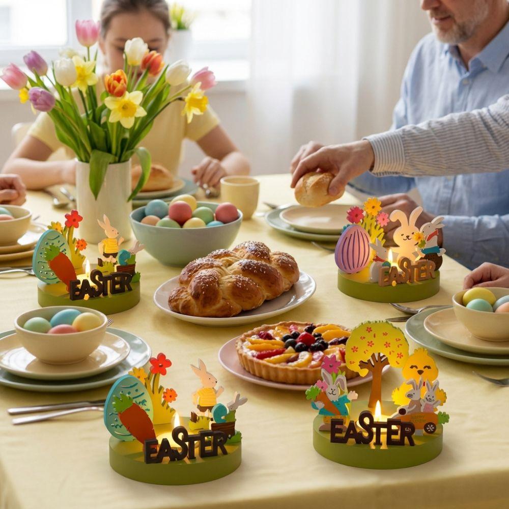 Heat Resistant Silicone Insert Mold Non-Stick DIY Decor Mold Easter Candle Holder Mold  Soap Making