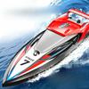 2.4G High Speed RC Boat Single Battery, 15km/h Dual Motor Waterproof Ship Train Hand-Eye Coordination Water Toy For Teens & Adults