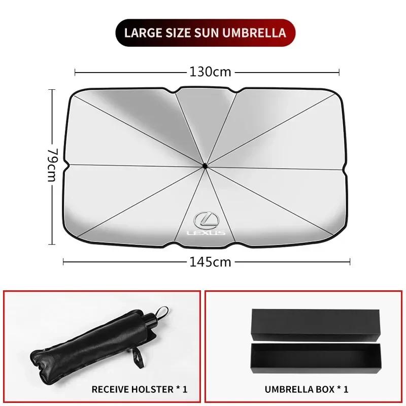 

For Lexus ES300 RX330 RX300 GS300 IS250 IS200 CT200h IS300 NX RX LX GX GS TX LBX Car Windshield Sunshades Front Shading Umbrella