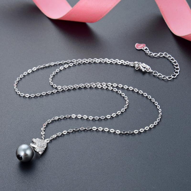 Lindon 925 Sterling Silver Classic Women Necklace Pendant Zircon Fashion Gift