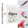 50 stuks vierkante nail art sponzen + grab pen set met gradiënt nagelborstels gel polish design spons grab pen manicure benodigdheden