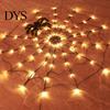 Halloween Atmosphere Creation 47" Light Up Spider Web with LED Lights, Giant Spooky Webbing for Events Cobweb Decoration Remote Control Indoor Outdoor