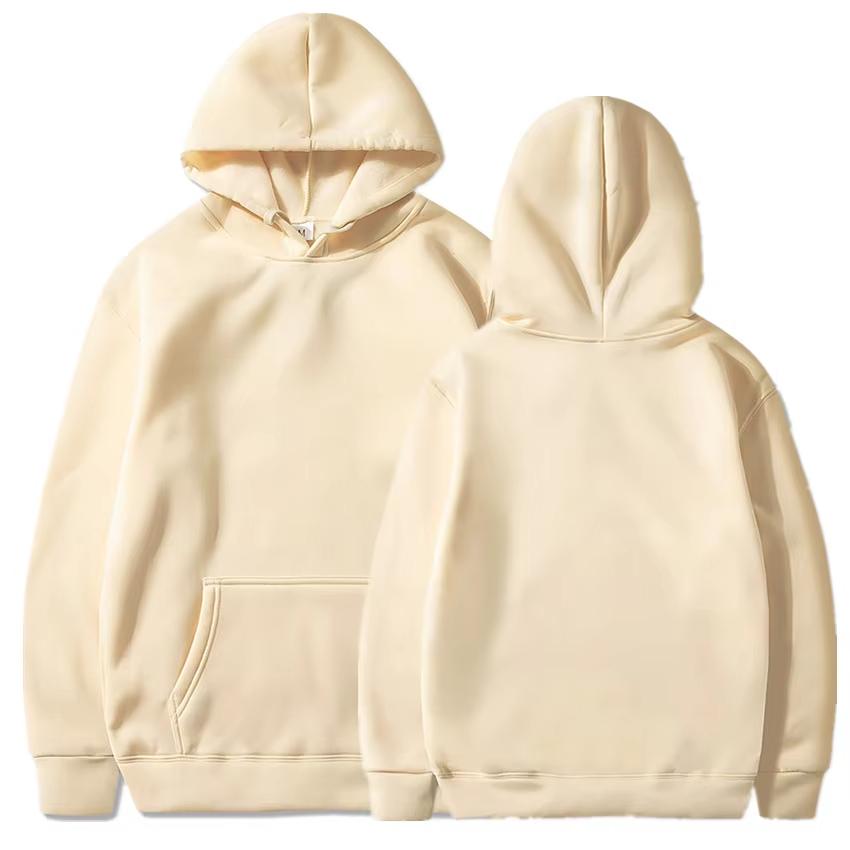 Plain Fleece Hoodie Unisex | Wholesale Bulk Pullover Casual Streetwear Sweatshirt