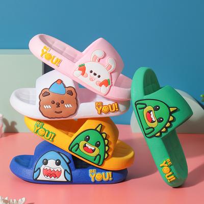 Kinder Hausschuhe Sommer Cartoon Dinosaurier weichen Boden männliche Mädchen Baby Kaninchen Hai Anti-Rutsch-Schuhe