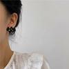Silver Needle Paint Small Flower Love Stud Earrings Simple Mori Small Fresh Temperament Earrings Fashion Style Stud Earrings Women
