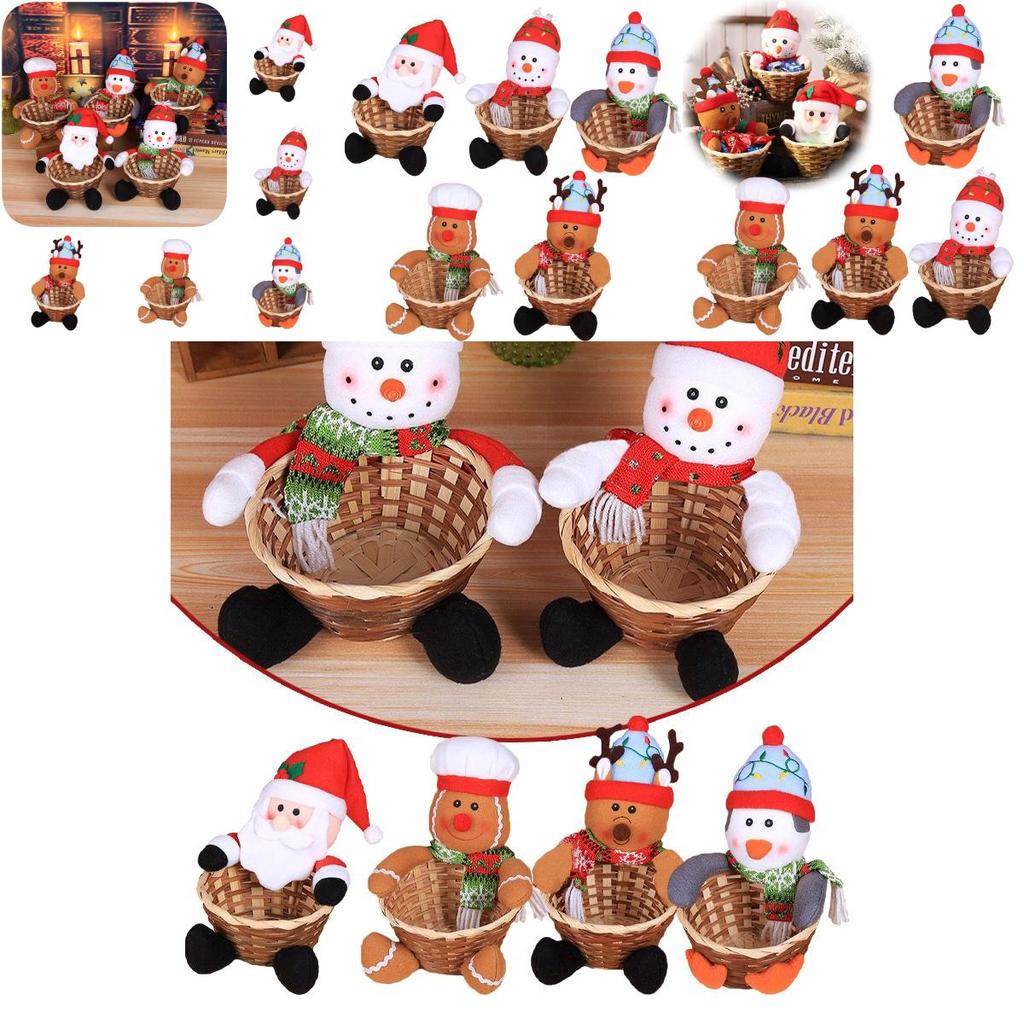 Merry Christmas Candy Basket Santa Snowman Decor Ornament Xmas New Year Gift Kid
