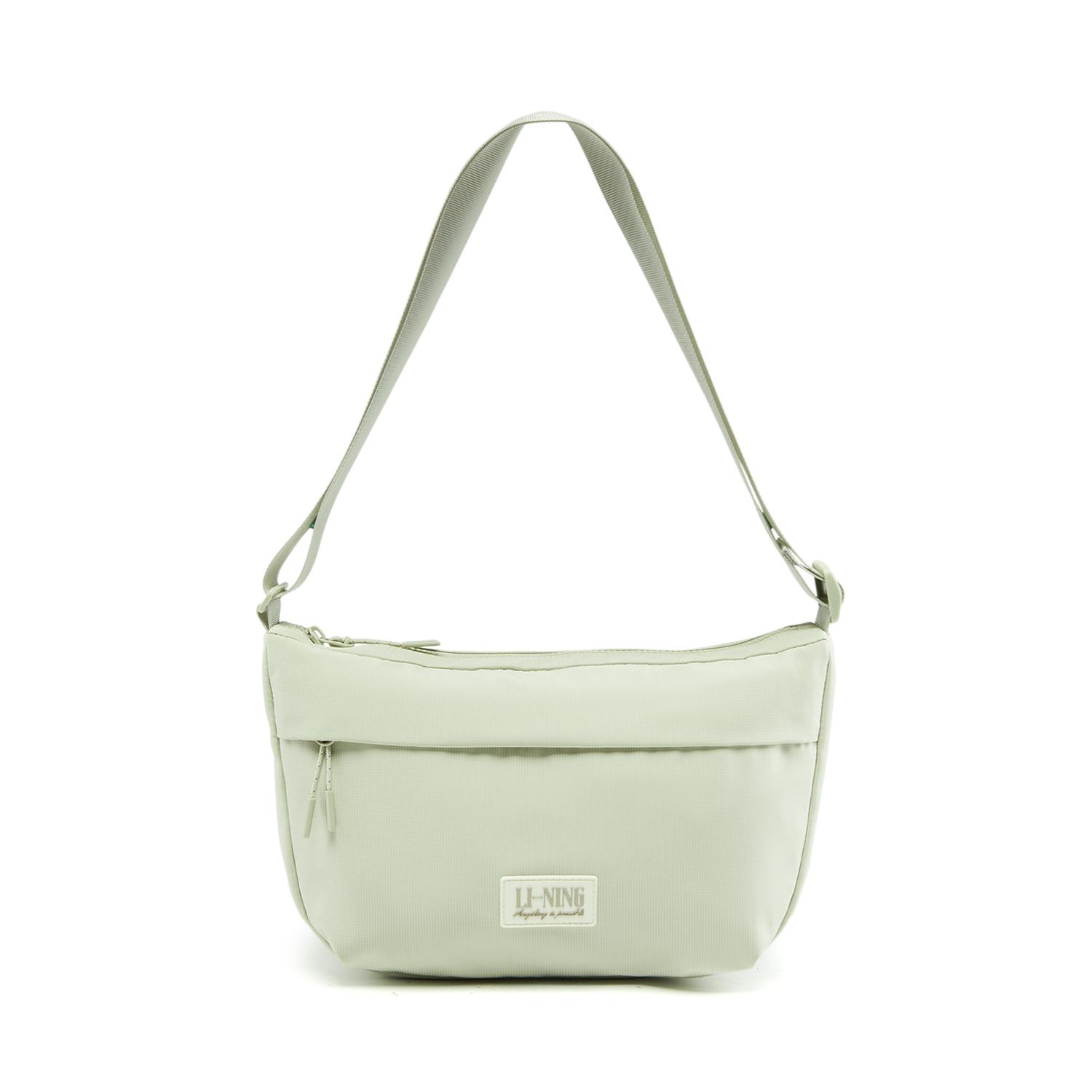 Li Ning Sports Life Collection Polyester Shoulder Bag, Crossbody Bag Women s White Green ABDW131-3