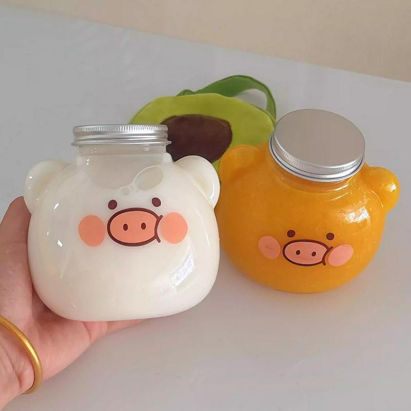 1/3ks Kawaii Lahve na vodu na mléčný čaj, kávu, džus, přenosný kelímek na pití, domov, průhledná láhev na nápoje na džusování