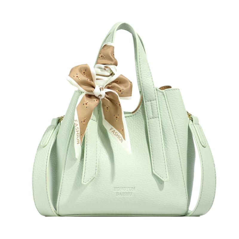 Modna torba na ramię/listonoszka o dużej pojemności, prosta, z fakturą, damska, nowa na wiosnę 2025, wszechstronna, przenośna torba typu bucket, modna