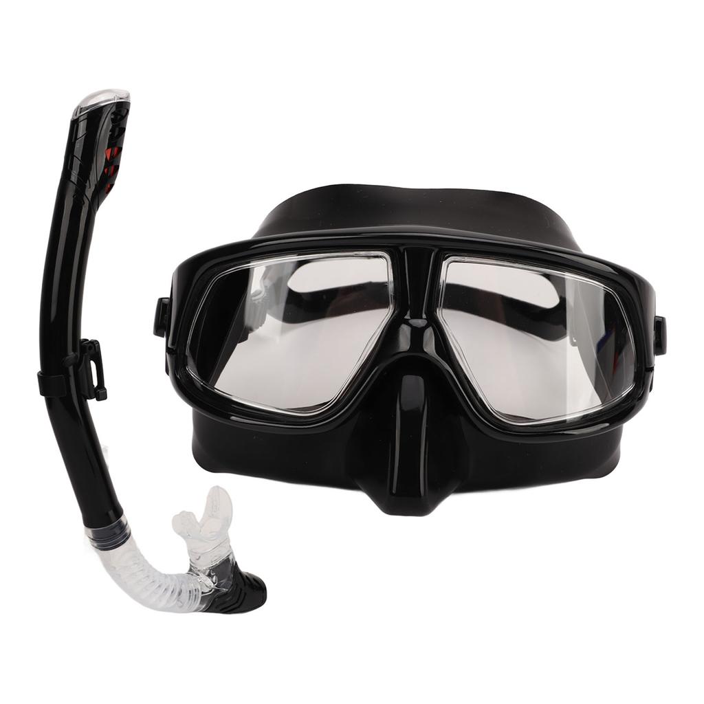 Dry Snorkel Set Wide View Anti Fog Snorkeling Goggles Anti Leak Professional Snorkeling Gear