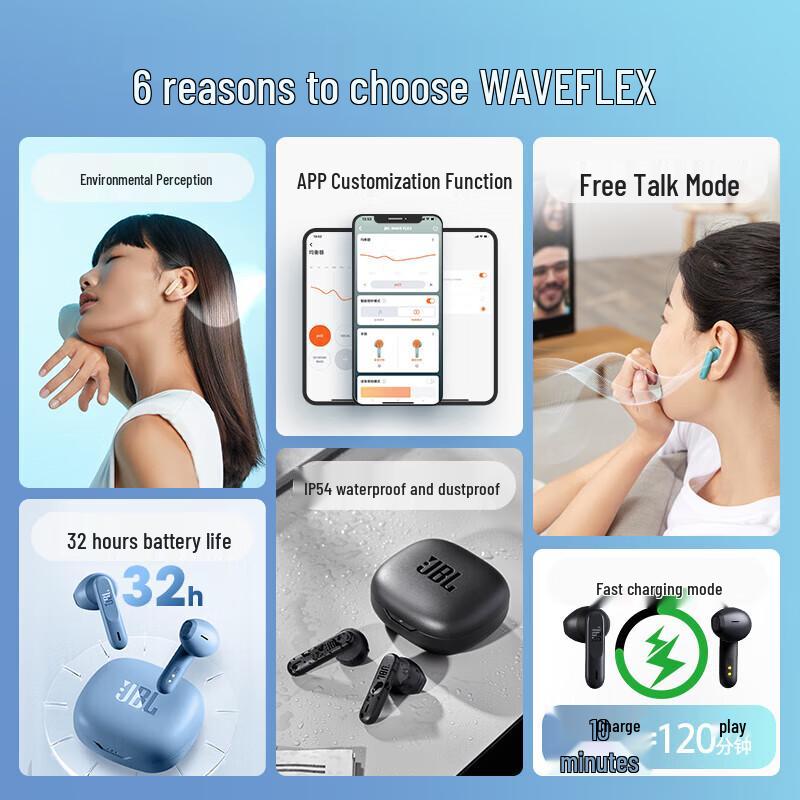 JBL Wave Flex True Wireless Bluetooth Earbuds