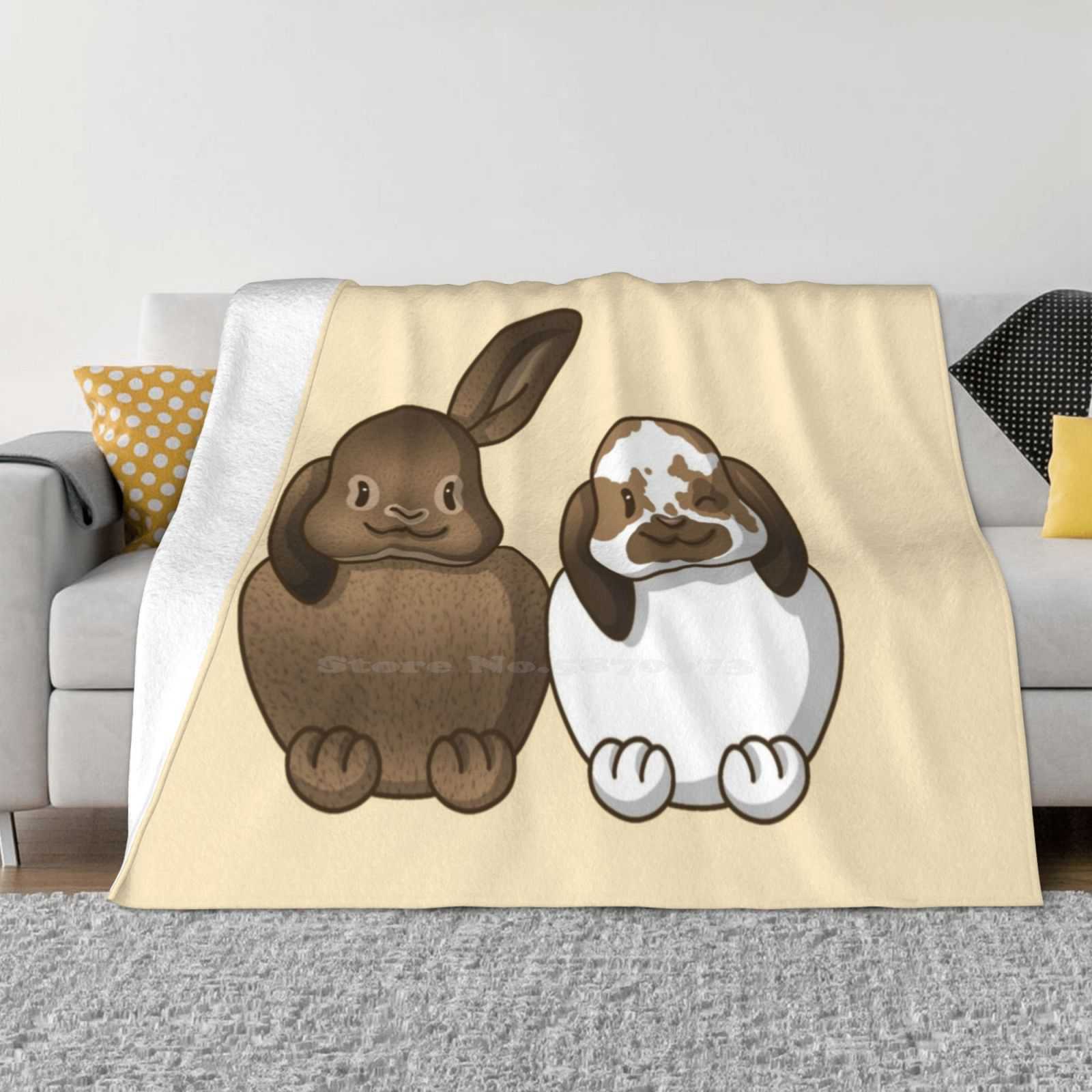Teeter And Layla All Sizes Soft Cover Blanket Home Decor Bedding Bunnies Rabbits Pet Owner Pet Lover Bunny Lover Cute Kawaii 30x40in