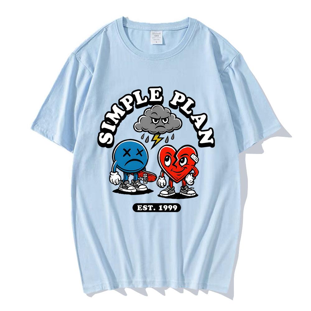 3 ICON CHARACTER T-SHIRT SIMPLE PLAN Band Design Print Tshirts Short Sleeve Cotton O-neck Mens Tees Graphic Merch Summer TOPS