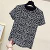 Summer Elegant Fashion Harajuku Slim Fit Tops Loose Sport Casual All Match T-shirts O Neck Printed Short Sleeve T-shirts