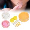 Portable Round Transparent Cover Contact Lenses Storage Box Case Container Holder