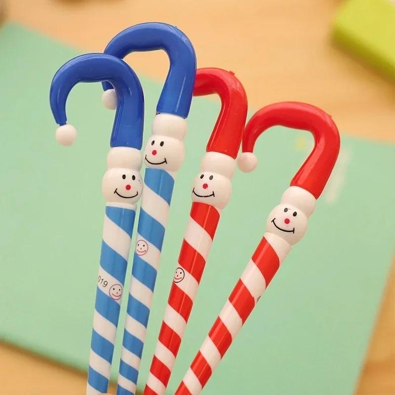 Xiaomi 2026 5pcs/Set Cartoon Umbrella Funny Face Ballpoint Pen Christmas Gifts Clown Christmas Snowman Hat Xmas Gift