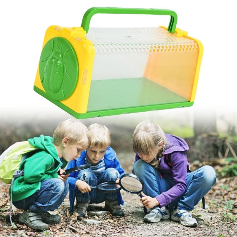 Educational Insect Exploration Kits with Catcher Net and Tweezers for Kids Science Nature Exploring Outdoor Activity Toy