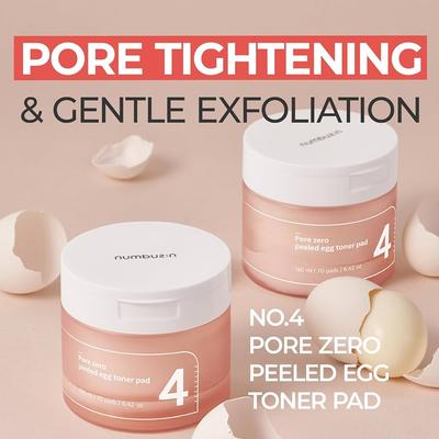 No4 Pore Zero Peeled Egg Toner Pad 70 pads BOUTIQUE AUTHENTIQUE