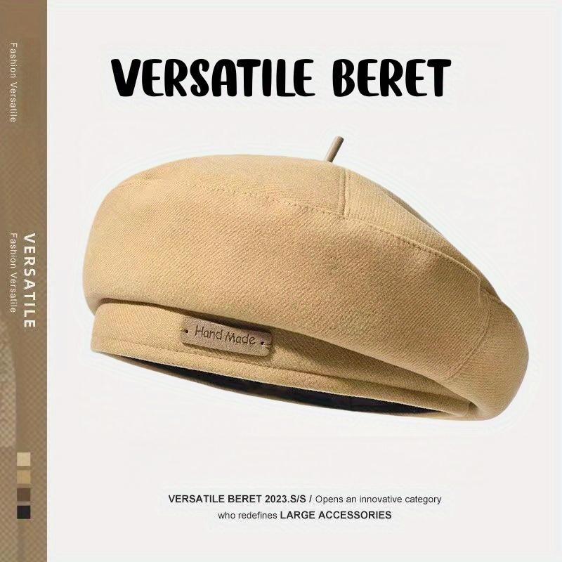 Autumn-Winter New Beret for Women, Versatile Painter Hat, Literary Vintage Octagonal Hat, Casual Wear Classic Beret