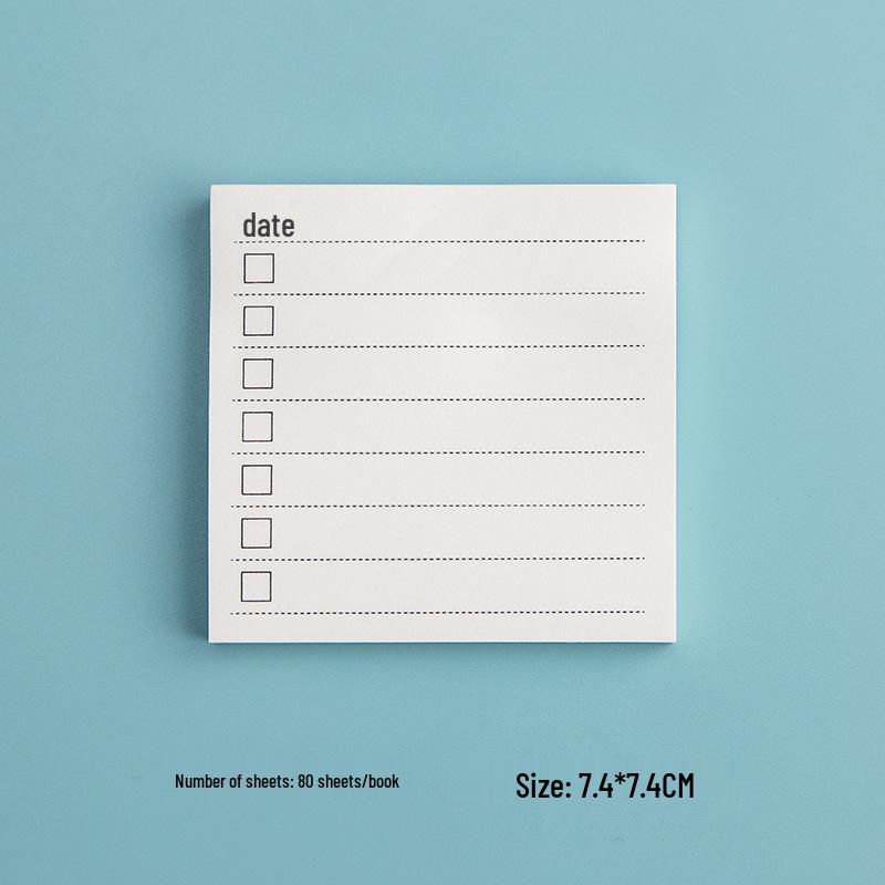 Kraft Paper Tearable Memo Pad - Reusable Grid Student Sticky Notes