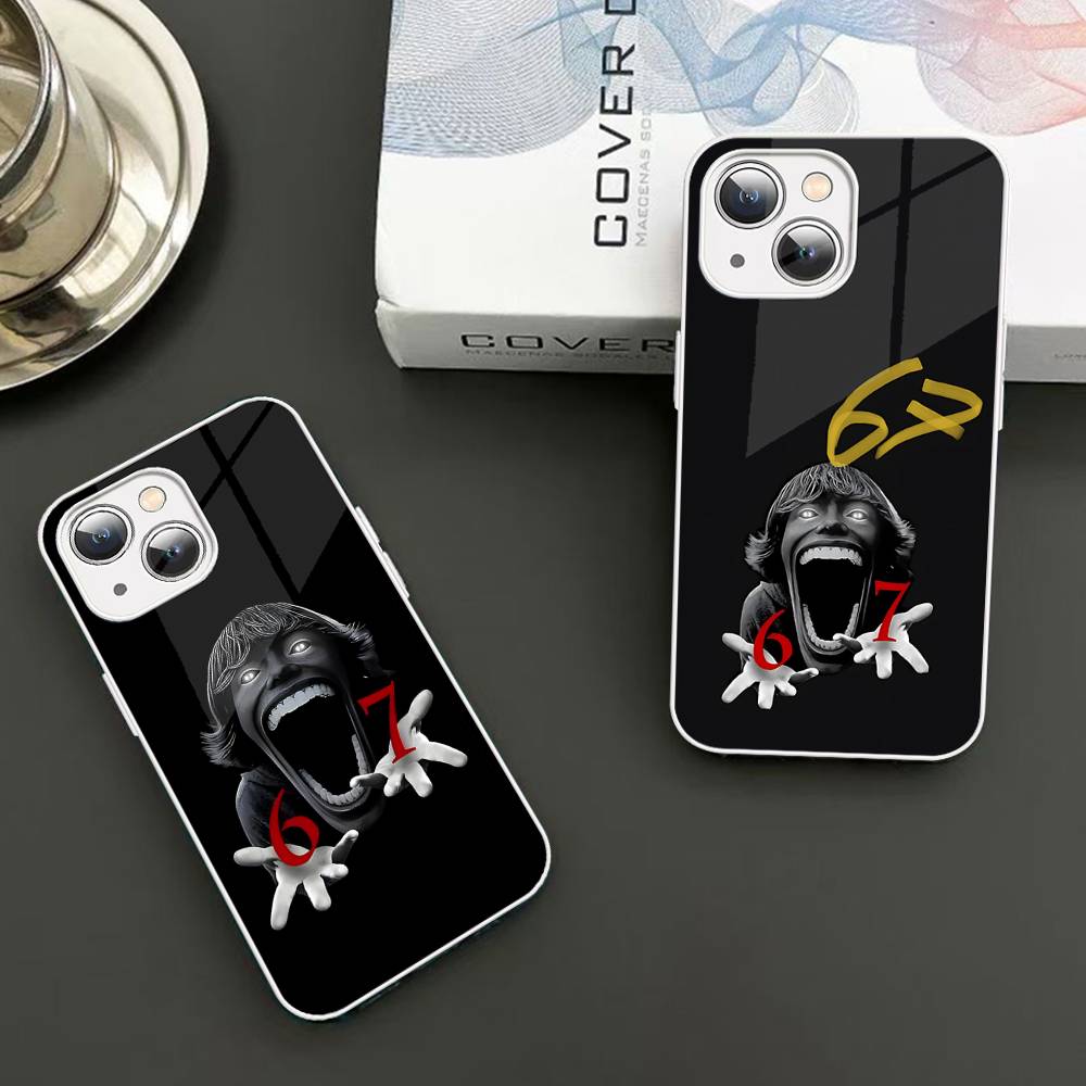 67 Six Seven Tempered Glass For Iphone 14 13 12 11 Pro Mini XS MAX 14Plus X XS XR Cover