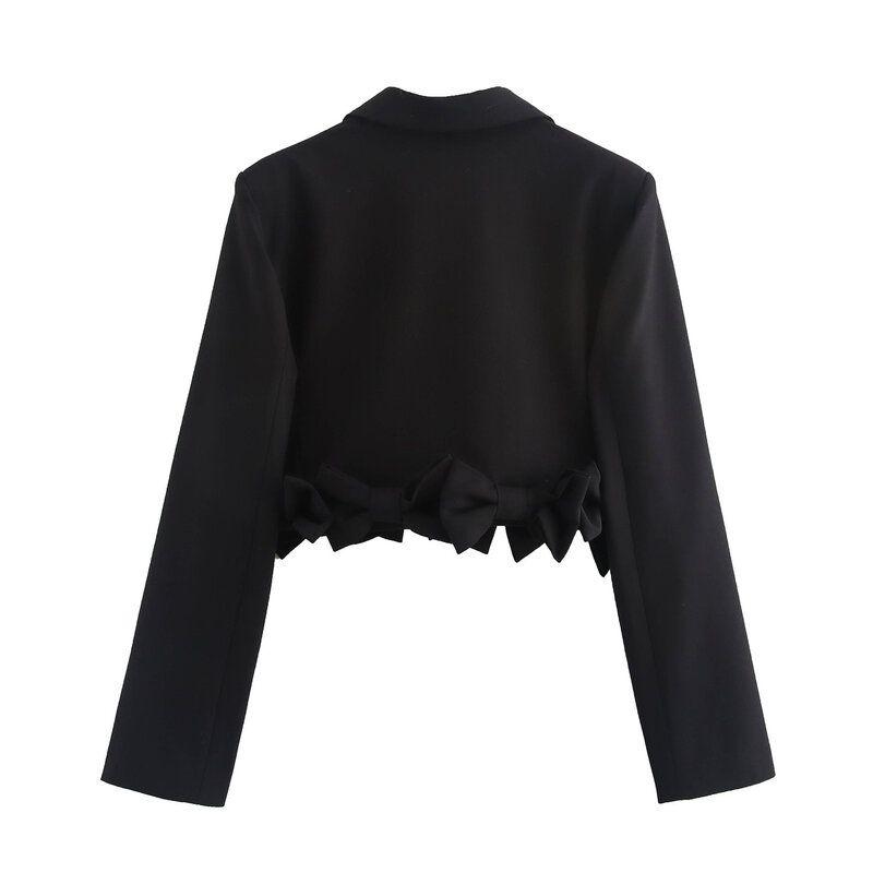 Fashion Wind 2024 Autumn New Arrival Female Stylish Bows Long Sleeves Short Casual Suit Jacket 2010792