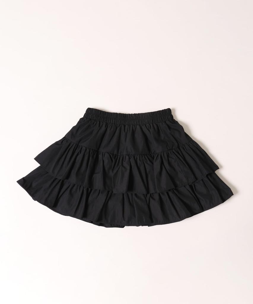 WEGO PHILLY Mini Solid Size Black Skirt, Color, Tiered, Girly, Casual, Spring/Summer Clothes, Women's, F,