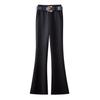 Women's Slim-Fit High-Waisted Micro-Flared Pants - Spring 2025 Versatile Drape Trousers