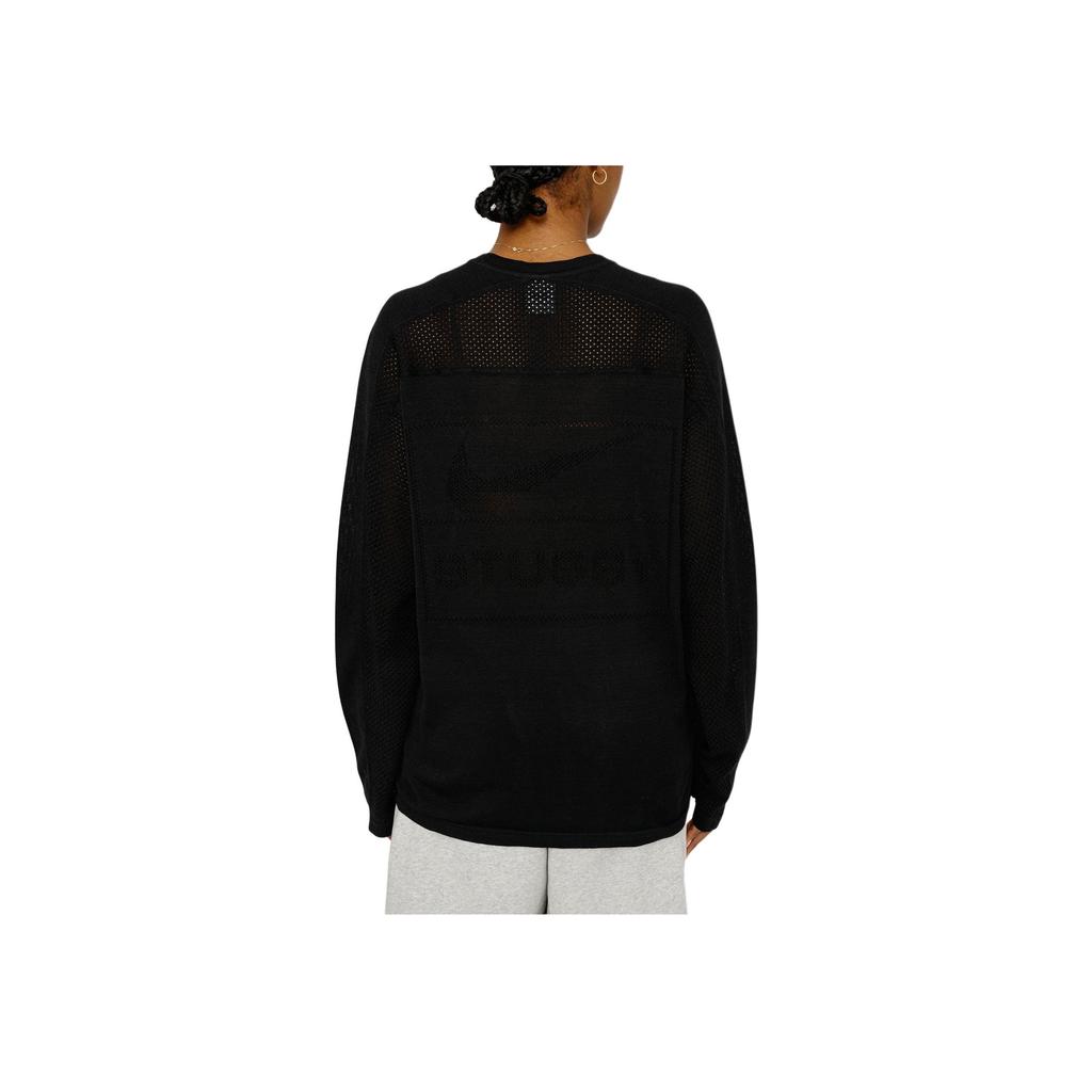 Nike Stussy Collaborative Series SS24 Comfortable Fashion Long-Sleeve T-Shirt Unisex Tops Black HF3898-010