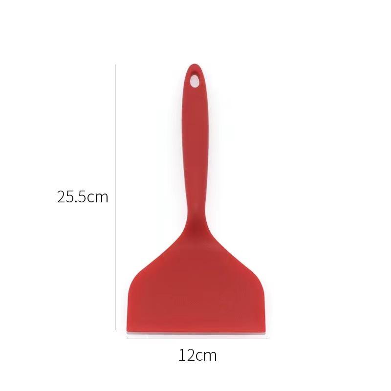 Semi-Transparent Tamagoyaki Silicone Spatula - Two-Tone Wide Mouth Frying Utensil