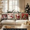 Christmas Pillowcase: Reindeer, Snowman, Santa Claus and Christmas Tree Pattern New Year Home Decoration 2d Flat Printing