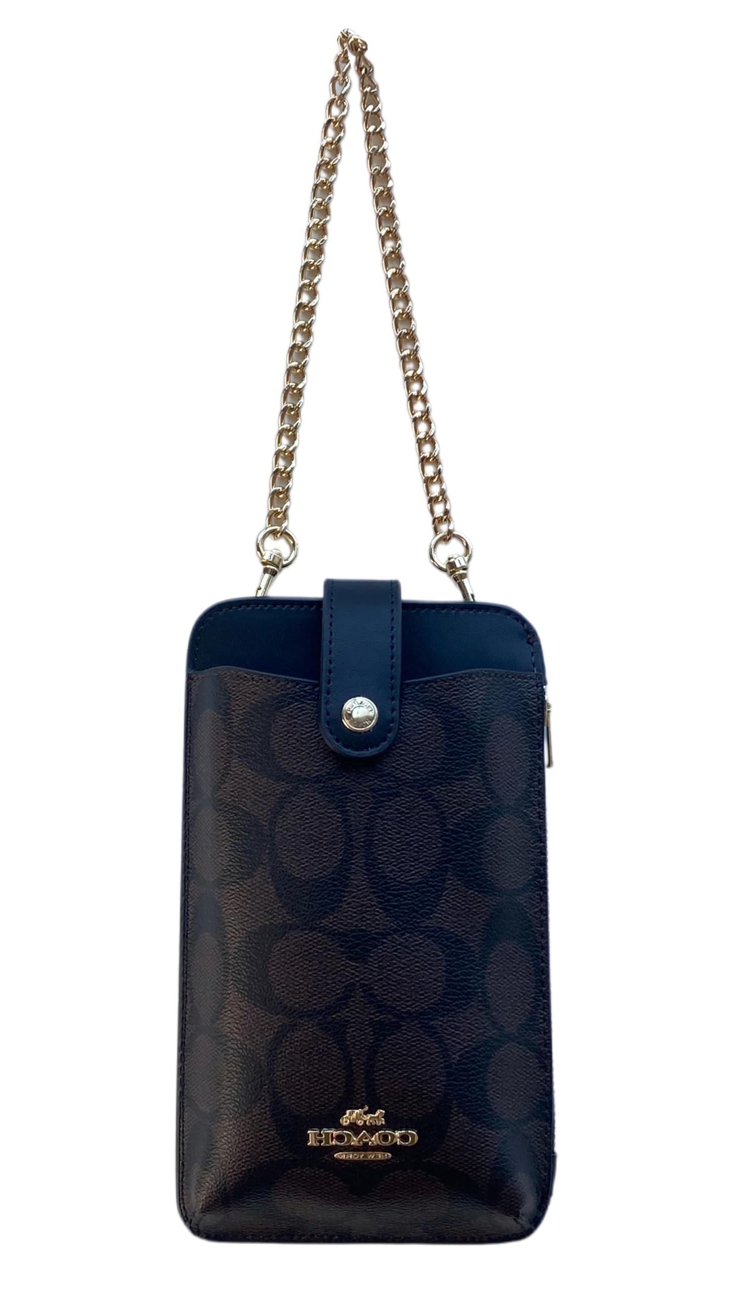 

Kochi Signature Canvas Smartphone Pouch Shoulder Shoulder Mobile Phone Wallet Adjustable Simple Design [HYWQWJUK] Bag, Women s Bag, Pouch, Included, коричневий