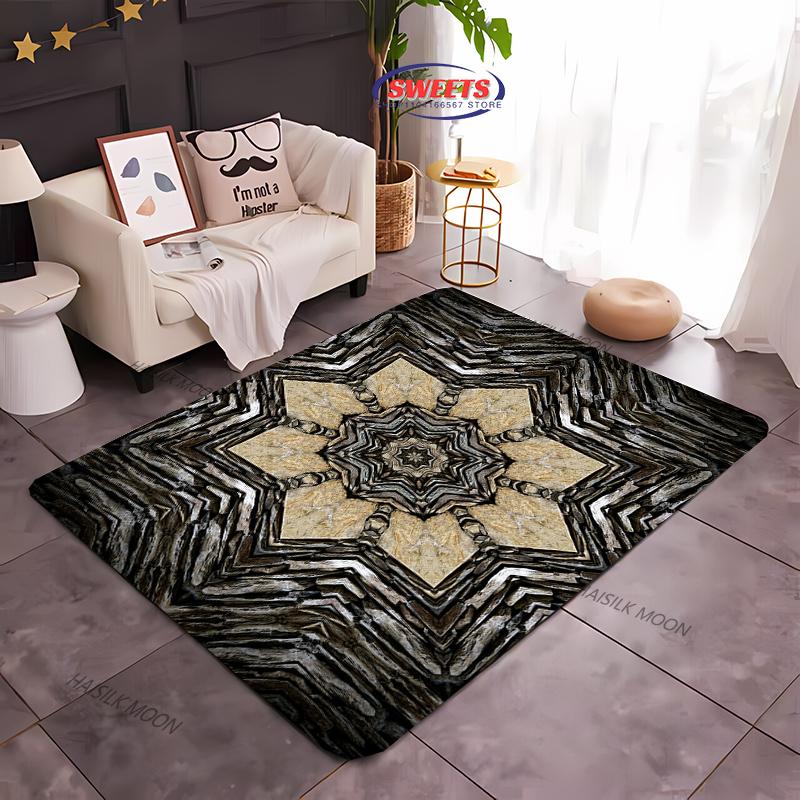 Vintage Art Stone Flower Carpet New Release! Rug for Living Rooms Bedrooms Sofa, Office Areas, Durable Machines Washable Mats