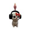 Miyin Dancing Cat Statue Wearing Headphones 3D Printed Cat Ornament Home Office Decor Car Decoration Party Gift