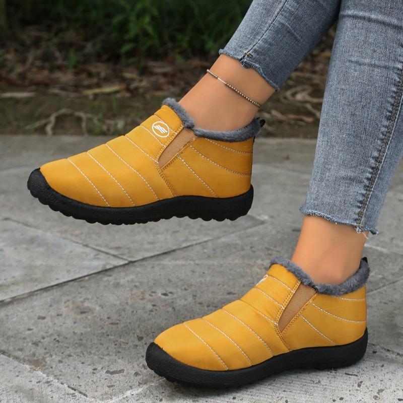 Women's Cotton Shoes, Large-sized Snow Boots, One-foot Fleece Cotton Boots, Cold-proof and Warm Women's Ankle Boots