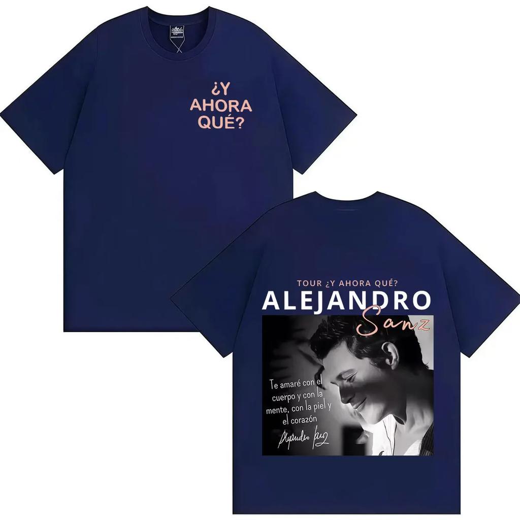 Singer Alejandro Sanz Harajuku Graphic 2026 Mens Women Cozy Tshrit Fashion Hip Hop Y2K Casual Streetwear Cotton Short Sleeve Tee