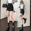 Summer High Waist Pleated Wrap Skirt with Lining