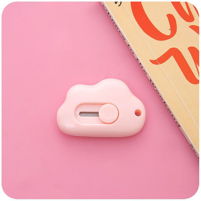 Girly Heart Mini Utility Knife - Cute and Portable Craft Tool with Cloud Design