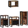 Bathroom Furniture Set with Shelf 4 Pcs Solid Upcycled Wood