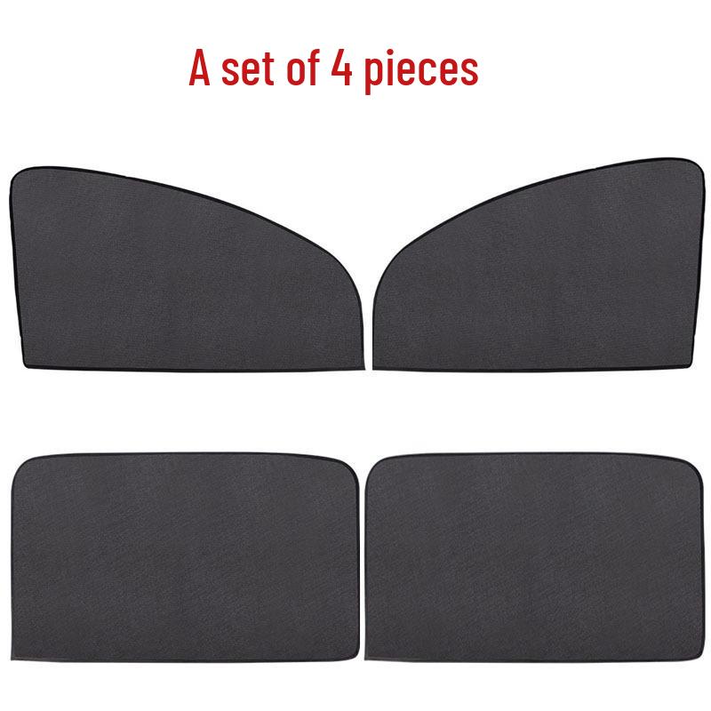 Transparent Magnetic Mesh Car Sunshade: Thick, Breathable, Mosquito-Repelling, Sun-Blocking Curtain Maintains Clear View.