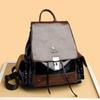 Schoolbag Soft Leather Lightweight Backpack Women's 1011 New Fashion Leisure Travel Backpack Anti-theft Large Capacity Women's Cowhide