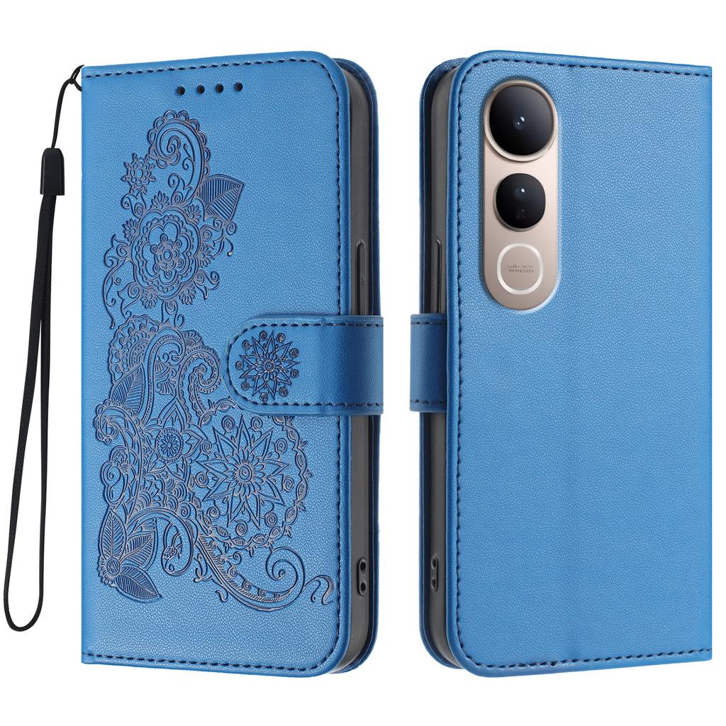 For vivo V50 Lite 4G/vivo V50 Lite 5G Phone Cases Mandala Flower Leather Wallet Mobile Cover with Strap