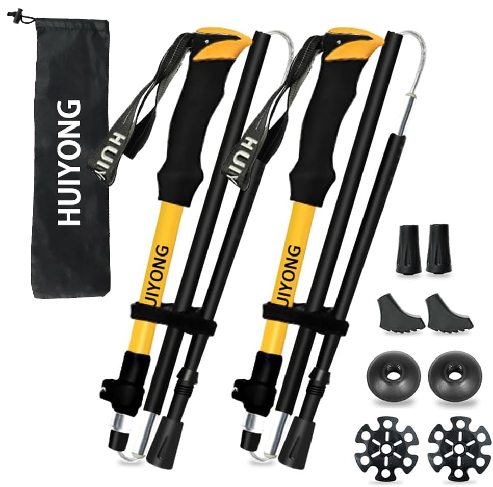 

Складной набор из 2-х палок для треккинга HUINING, сумка для хранения, подходит для ходьбы с палками на открытом воздухе на большие расстояния по снегу для альпинизма