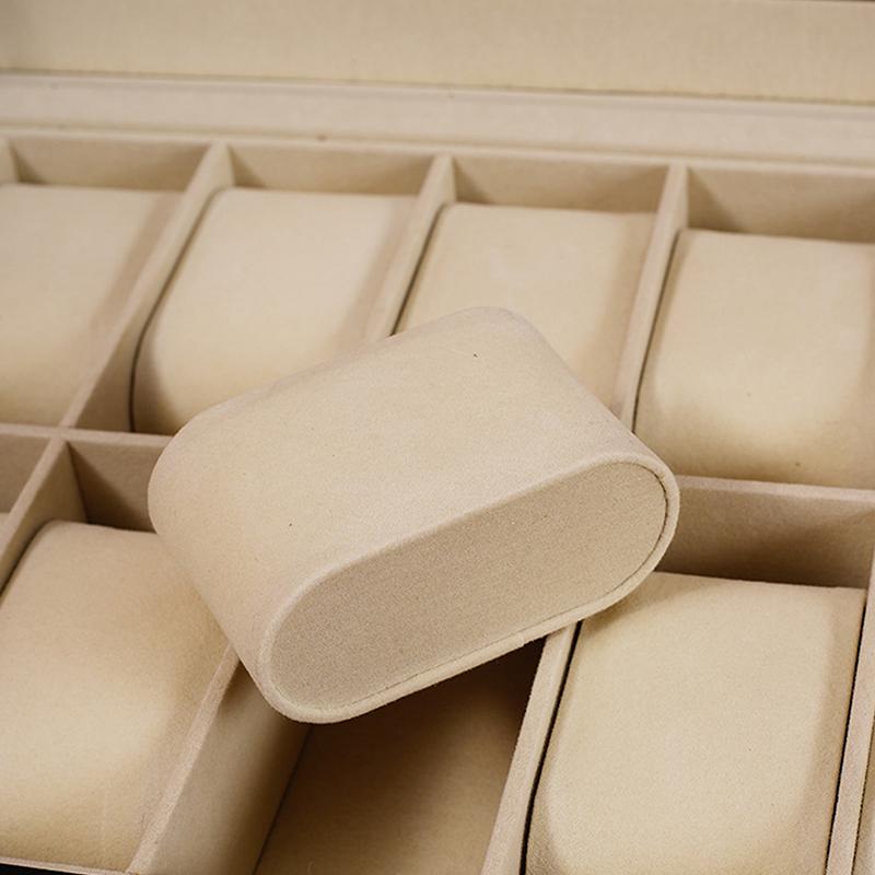 Watch Box Watch Organizer With Lock Removable Pillows Synthetic Leather Storage Case For Men Travel Gifts