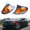 2002-2005 BMW 3 Series E46 320i Turn Amber Lens Signal Lamps Corner Lights For BMW | Pair | Right | Black