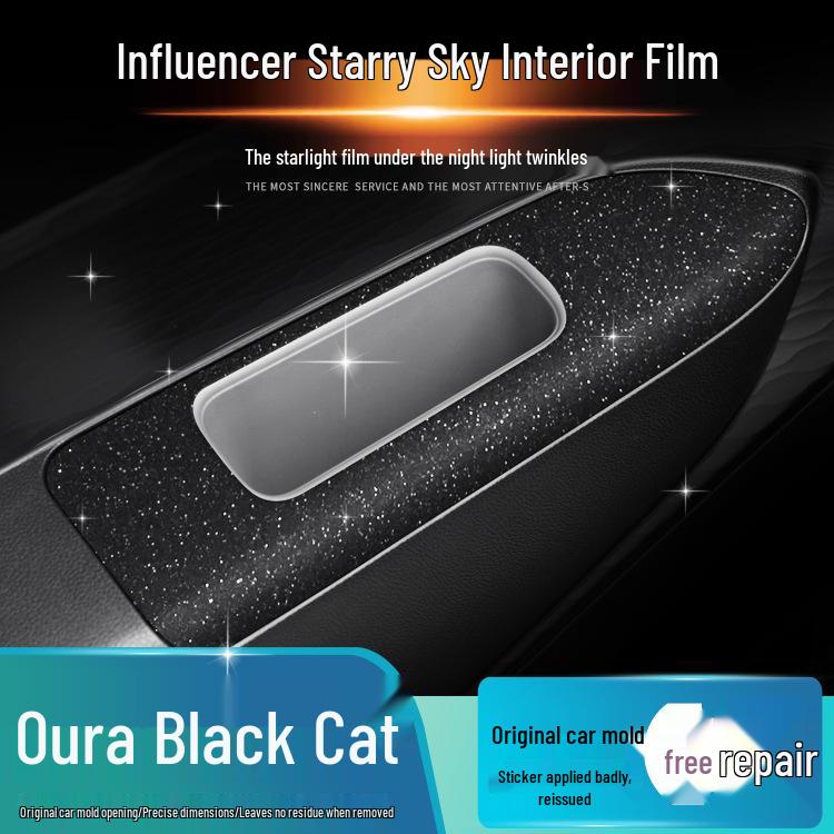 Starry Sky Film for ORA Black/Good Cat Interior Frosted Wrap Sticker Replacement