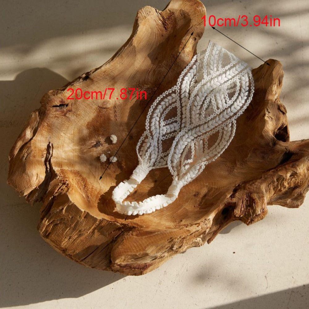 Retro Wave Lace Baby Headband Embroidered Wide Infant Hairband Hair Accessories Turban Elastic Hair Hoop Photography Props