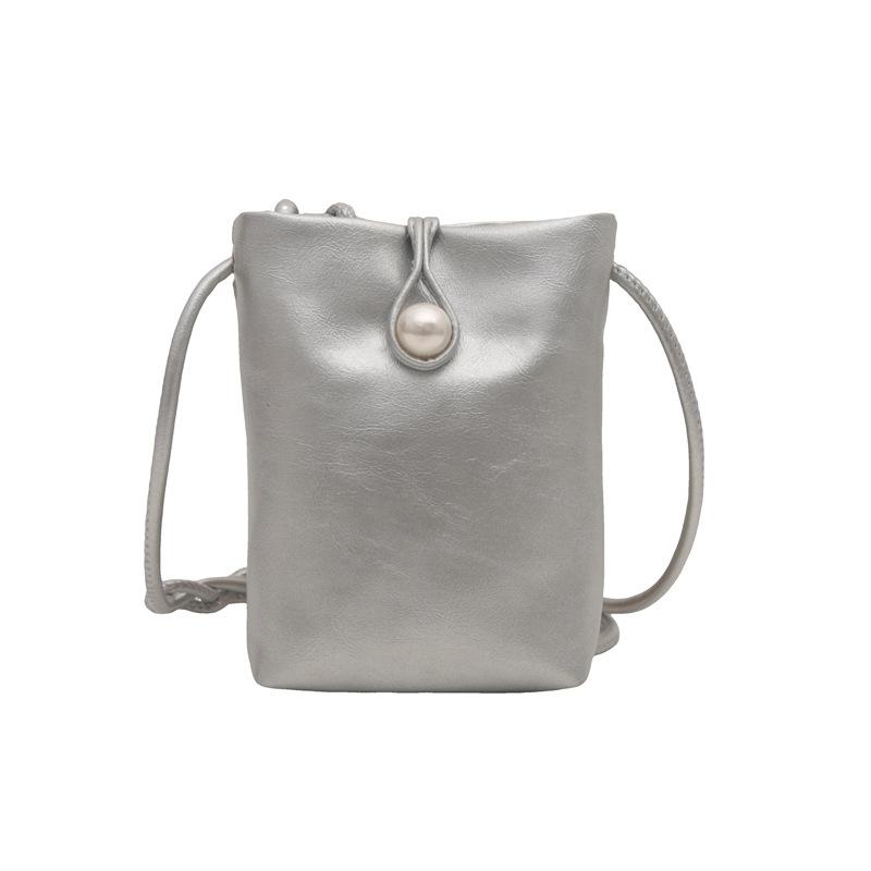 

Niche mini mobile phone bag women s 2024 new autumn fashion foreign style red shoulder messenger bag small bag срібний